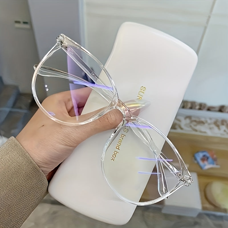 Square Anti Light Glasses For Women Men Students Jelly Glasses Frame