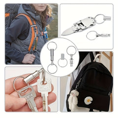 3pcs Quick Release Detachable Keychain Metal Keychain Keyring Pendant