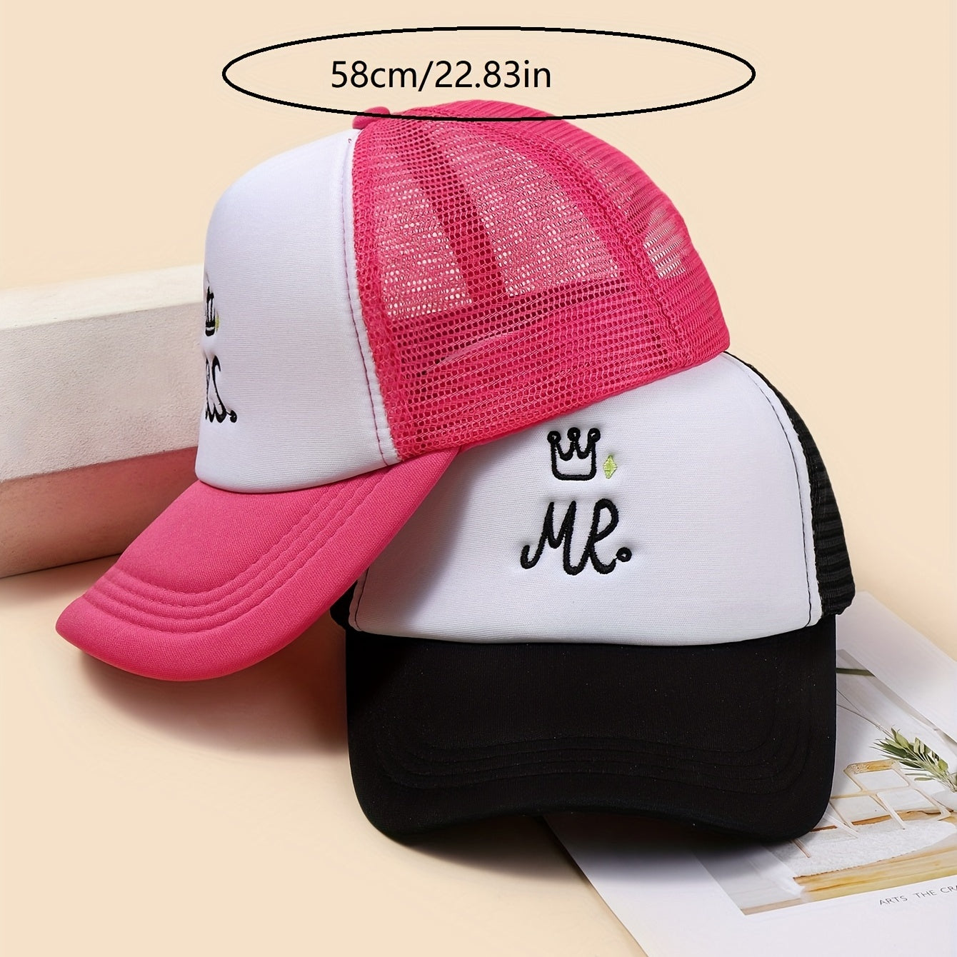 2pcs Mesh Baseball Caps Set Outdoor Hats