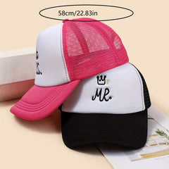 2pcs Mesh Baseball Caps Set Outdoor Hats