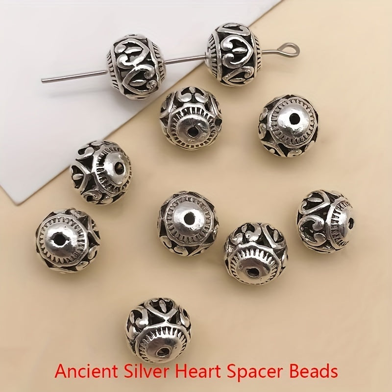 10pcs Flower Butterfly Heart Spacer Beads for DIY Jewelry Making