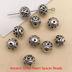 10pcs Flower Butterfly Heart Spacer Beads for DIY Jewelry Making