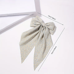 Floral French Barrette Hair Clip Long Tail Non Slip Decoration