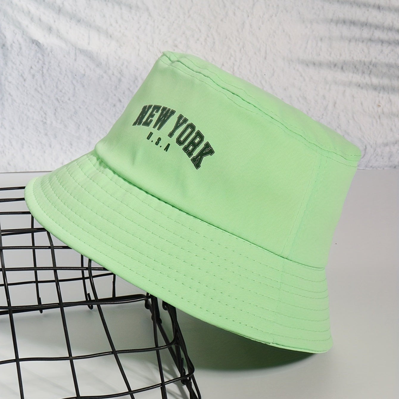 York Print Bucket Hat Unisex Lightweight Sunscreen Fisherman Cap