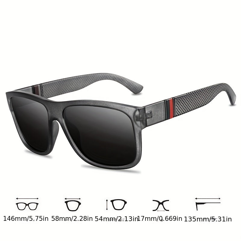 Vintage Large Square Polarized Sunglasses Unisex Driving Fishing UV400