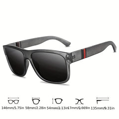 Vintage Large Square Polarized Sunglasses Unisex Driving Fishing UV400