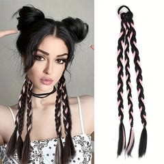 Y2k Boxing Braided Ponytail Twisted Long Braid Hair Accessory