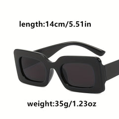 Y2K Rectangle Frame Sunglasses Hip-Hop Photo Booth Props UV400