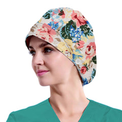 Adjustable Washable Working Cap Button Unisex Cotton Hats Print