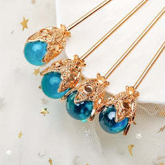 Ancient Style Golden Stick Hairpin Daisy Hairpin Straight Hairpin