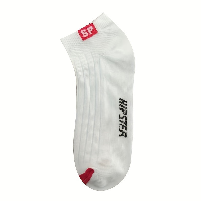 5 Pairs Letter Print Unisex Socks Women's Stockings & Hosiery