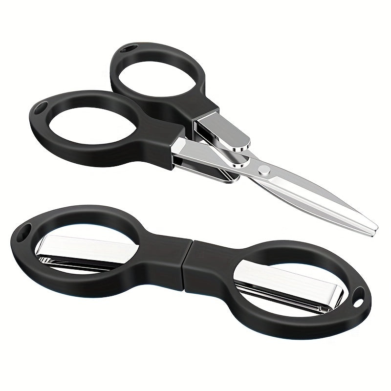 Compact Portable Folding Scissors for Travel Fishing