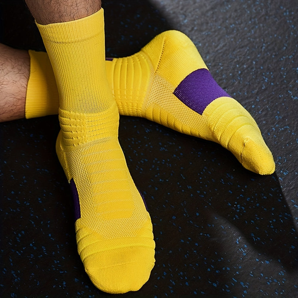 2 Pairs Crew Sports Socks Basketball Socks For Men