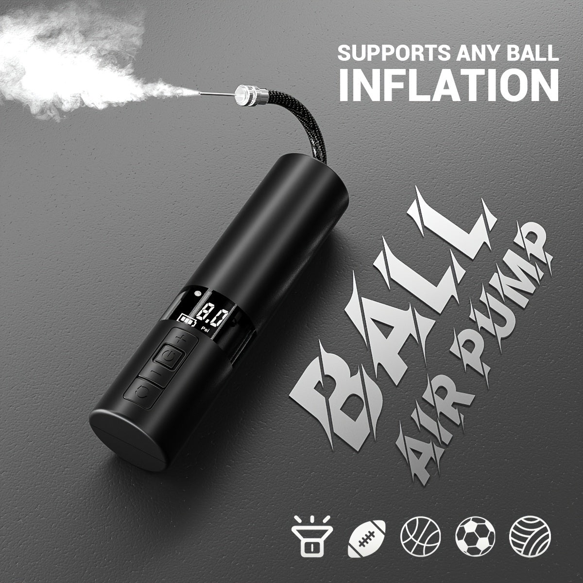 Portable Inflatable Ball Pump for Basketball & Football