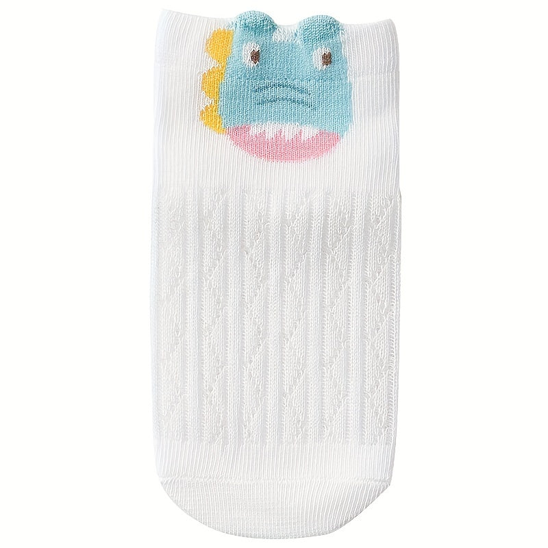 5 Pairs Baby Girls Kids Mesh Breathable Cartoon Socks