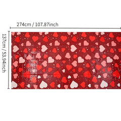 Disposable Plastic Heart Rectangle Tablecloth Party Supplies Wedding Decor