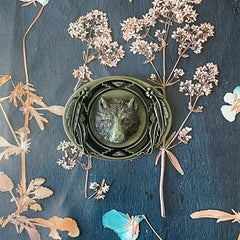 Western Style Alloy Wolf Head Leather Belt Buckle