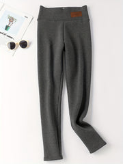 Plush Lined Thermal Pants Soft & Comfy Slim Elastic Tights
