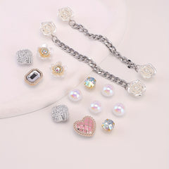 14pcs Street Style Clogs Buckle Punk DIY Shoes Charms Decoration