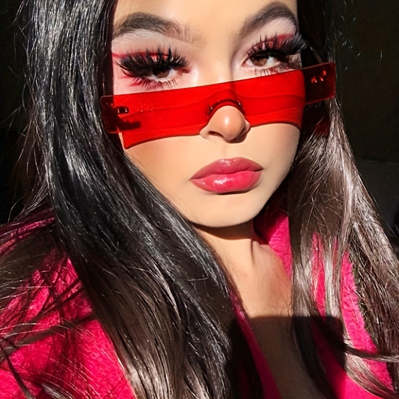 Y2K Rimless Sunglasses UV400 for Beach Party Club