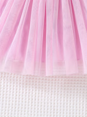 Sweet & Baby Girls Butterfly Print Mesh Dress