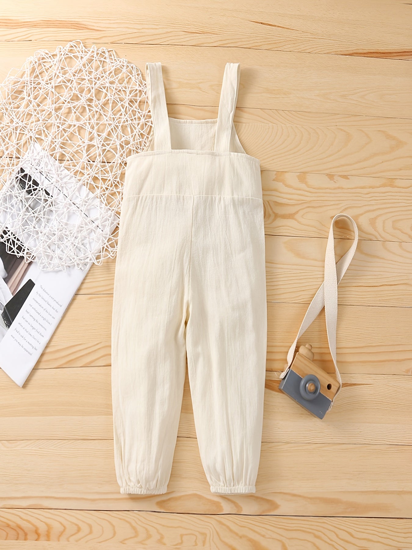 Girls Casual Vintage Bib Pants for Summer
