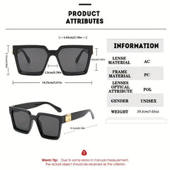 Square Polarized Sunglasses Anti Glare UV400