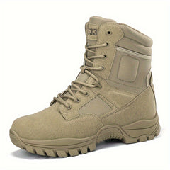 Men's High Top Military Style Hiking Boots for Outdoor Activities