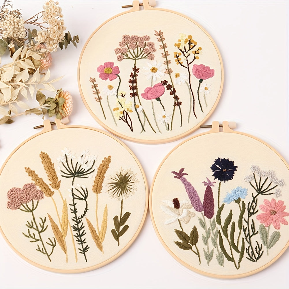 DIY Embroidery Kit Bag Cross Stitch Material Set Manual