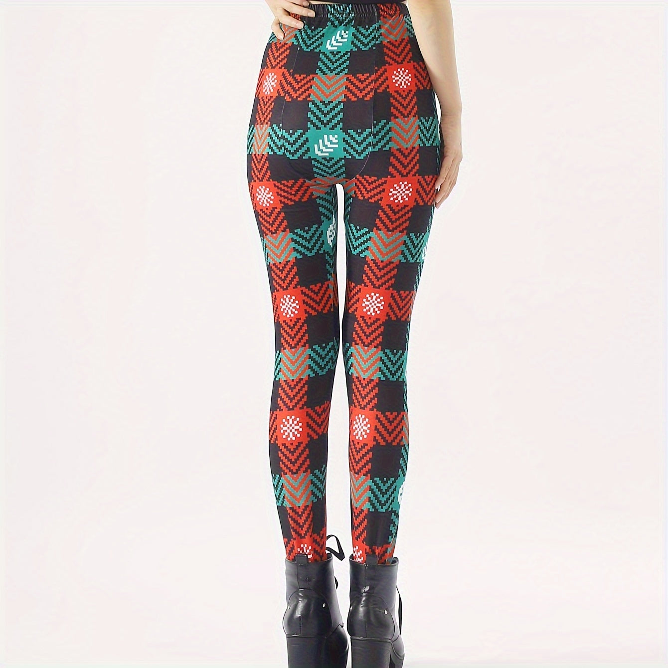 Christmas Print Tights Opaque Leggings Women's Stockings