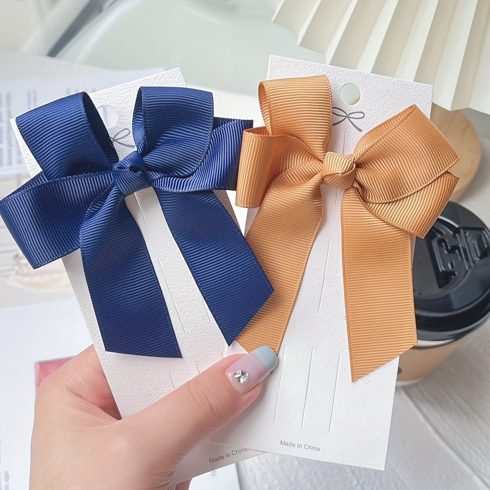 4pcs Bow Ribbon Hair Clips for Girls