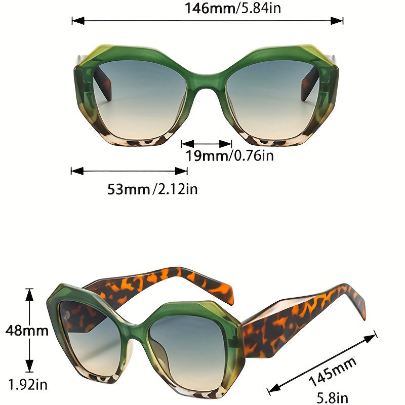 Polygon Tinted Lens Sunglasses UV Protection