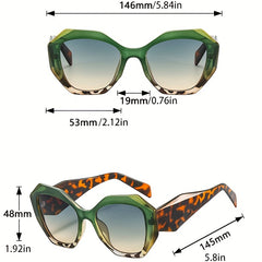 Polygon Tinted Lens Sunglasses UV Protection