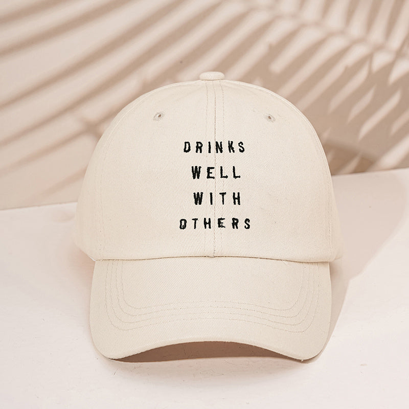 Letters Embroidery Baseball Cap Outdoor Adjustable Hat For Women