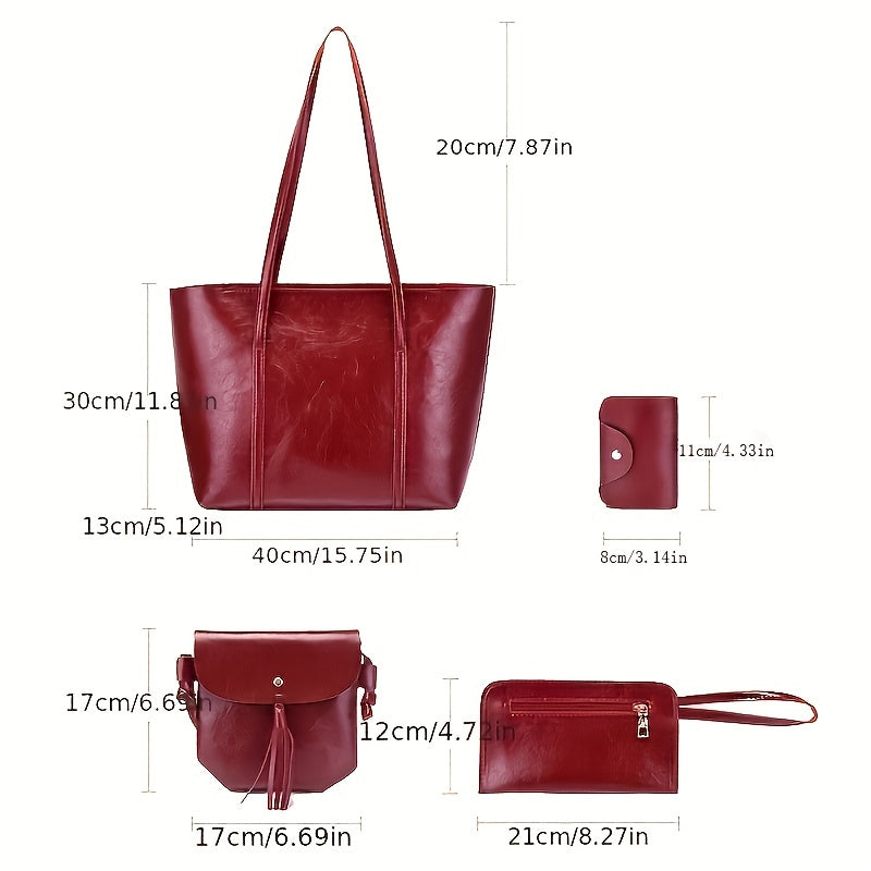 Minimalist Large Capacity Tote Bag Solid Crossbody Bag Women's Handbag