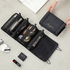 4PCS in 1 Cosmetic Bag For Women Zipper Mesh Separable Cosmetics Pouch