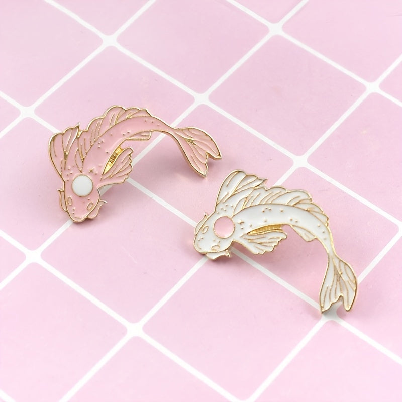 Pink Carp Brooch
