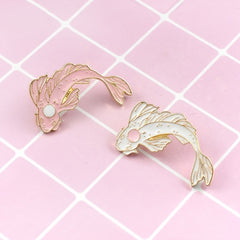 Pink Carp Brooch