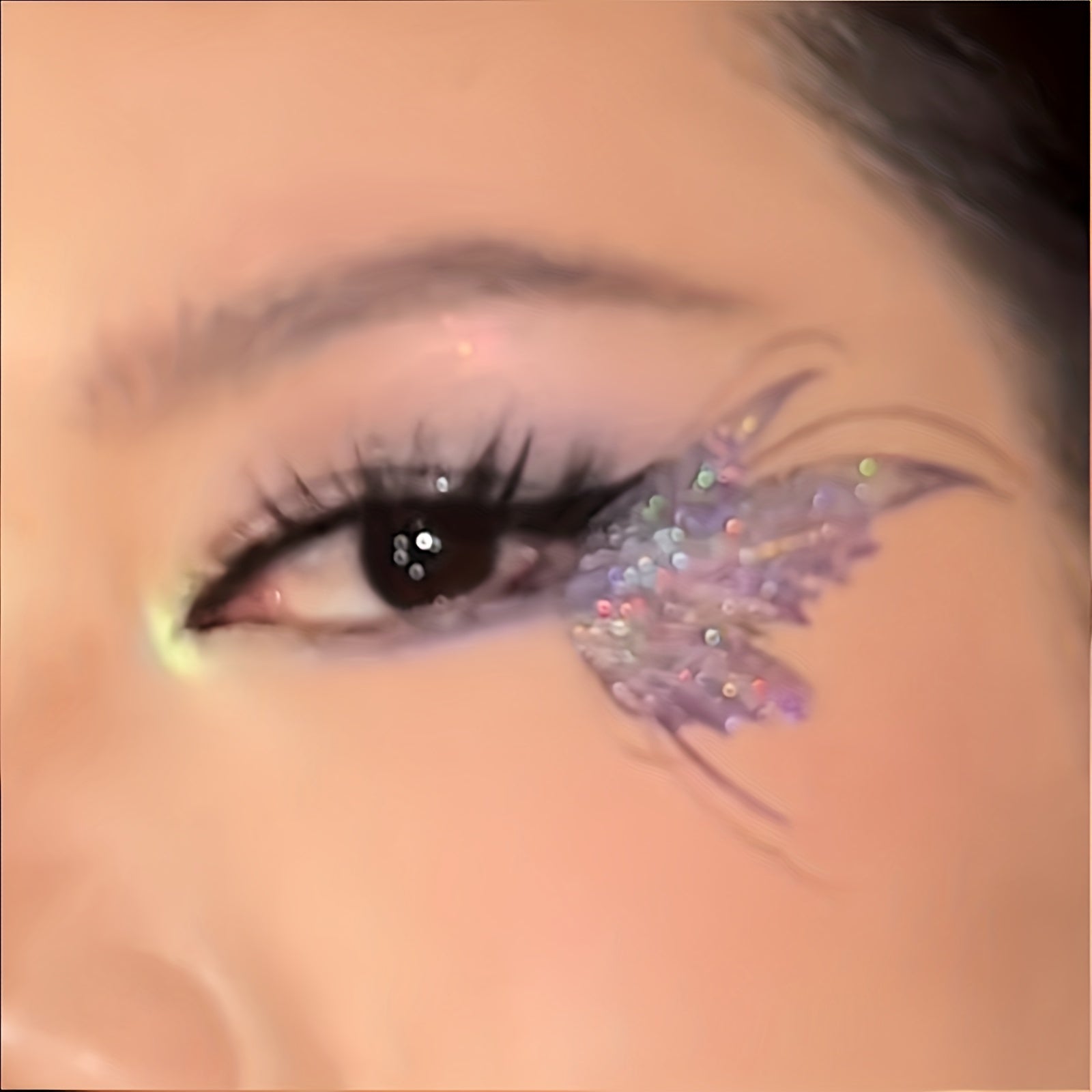 Butterfly Face Tattoo Sticker Glitter Eye Makeup Prom Glitter