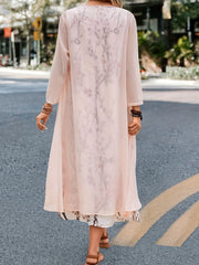  Floral Tank Dress & Cardigan 2 Piece Set
