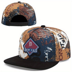 Gothic Label Embroidered Baseball Cap Vintage Graffiti Print Snapback Hat