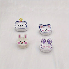 4pcs Small Hair Clips Animal Strawberry Rainbow Cloud Mini Clip