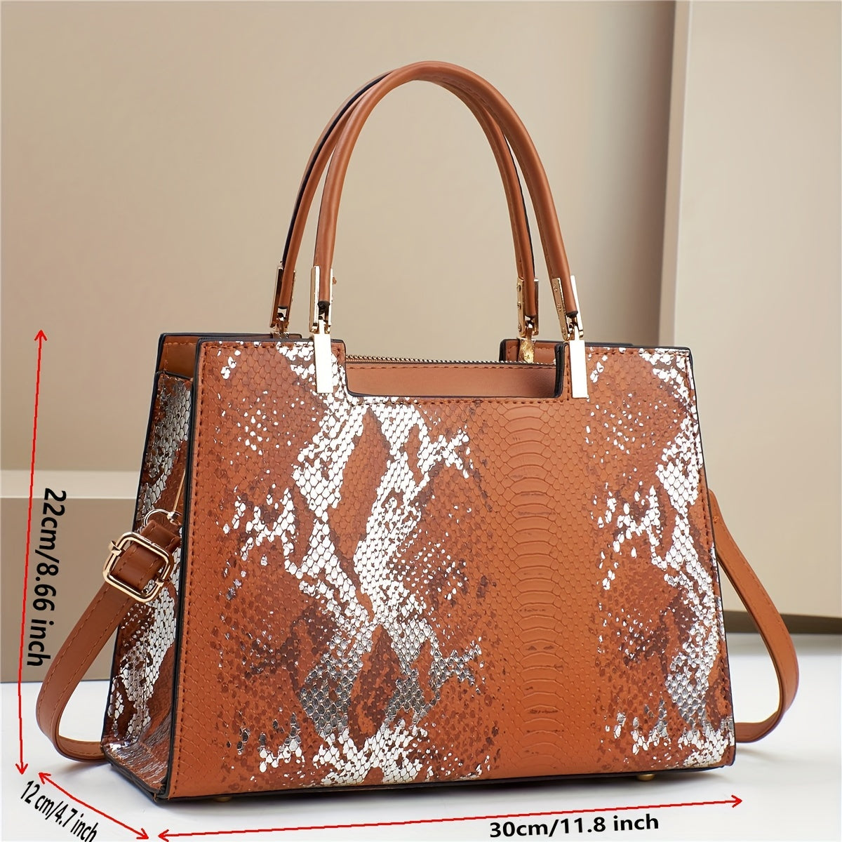 Pattern Briefcase Large Capacity for Work and Business