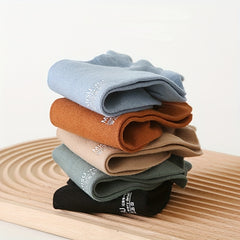 5 Pairs Colorblock Trim Short Socks for Women