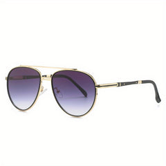 Aviator Sunglasses Retro Ombre UV400 Sun Shades Metal Glasses