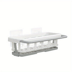 Sponge Holder for Kitchen Sink with Dish Brush Holder and Cloth Hanger