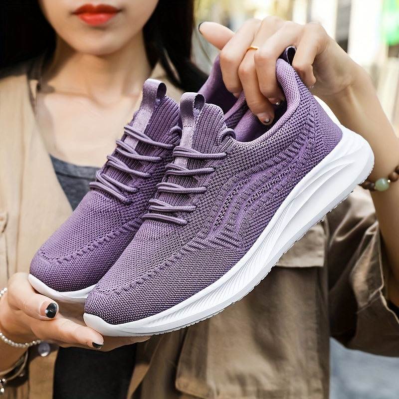 Women's Lace Up Athletic Running Shoes Soft Sole Casual Mesh Sneakers