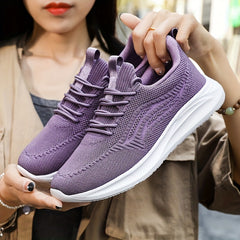 Women's Lace Up Athletic Running Shoes Soft Sole Casual Mesh Sneakers