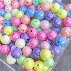8mm Candy Acrylic Round Beads Pastel for Jewelry Making DIY Crafts
