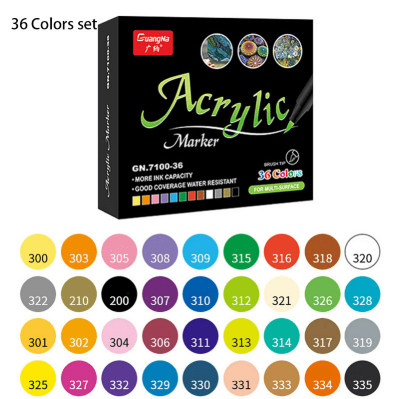 Acrylic Paint Pens Brush Marker Pen - DIY Art Making Supplies
